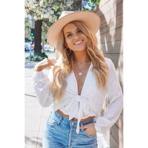 Forever 21 Tie Front Surplice Top-small